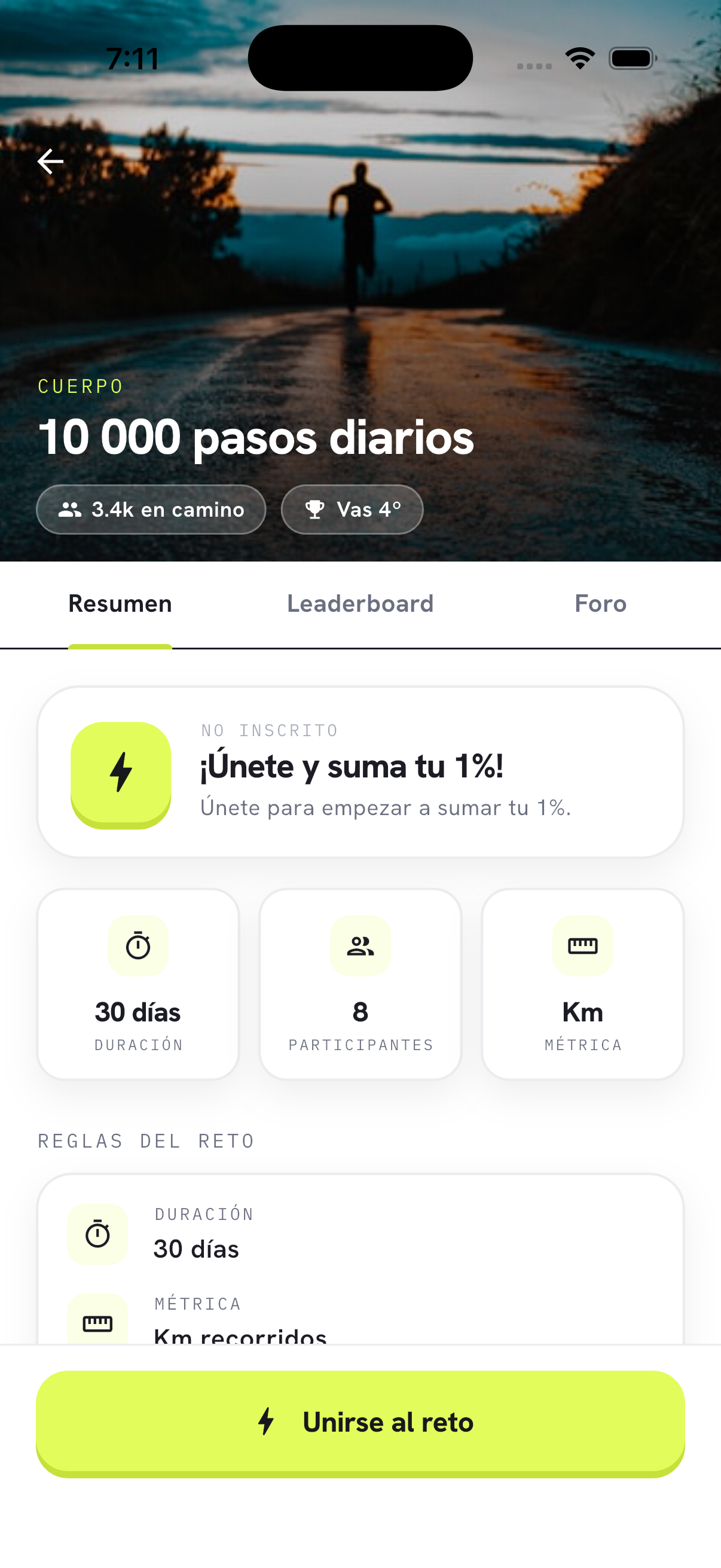 Captura de la app WIP.: Compite en el leaderboard